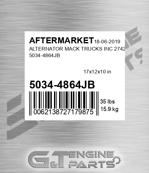 5034-4864JB Alternator Mack Trucks Inc 2742 5034-4864jb for AFTERMARKET