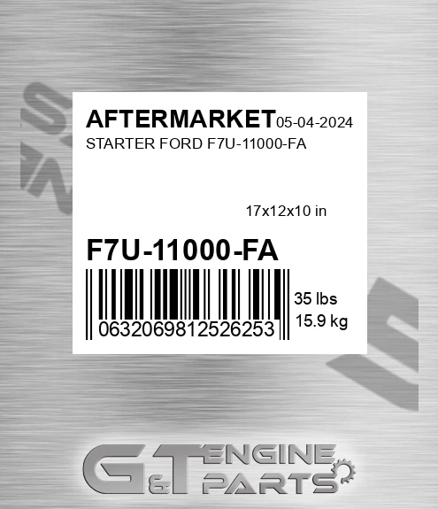 F7U-11000-FA Starter Ford F7u-11000-fa for AFTERMARKET