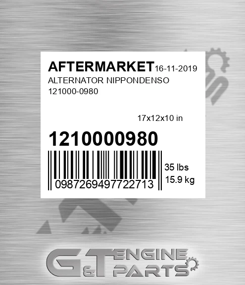 1210000980 Alternator Nippondenso