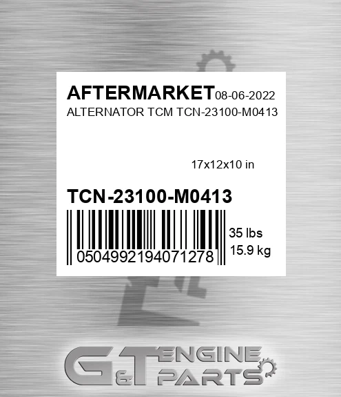TCN-23100-M0413 Alternator Tcm Tcn-23100-m0413 for AFTERMARKET