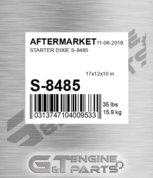 S-8485 Starter Dixie S-8485 for AFTERMARKET