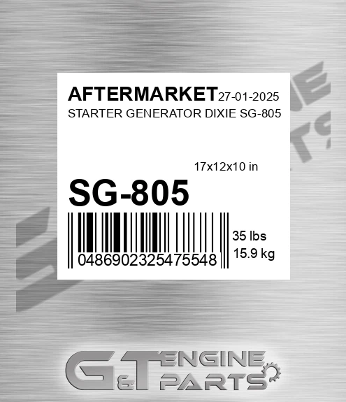 SG-805 Starter Generator Dixie Sg-805 for AFTERMARKET