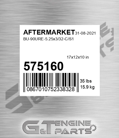 575-160 Bu-90ure-5.25x3/32-c/s1 for AFTERMARKET