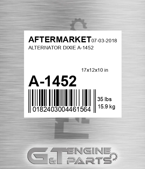 A-1452 Alternator Dixie A-1452 for AFTERMARKET