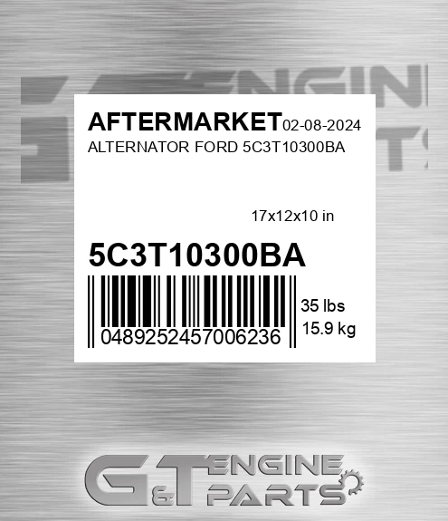 5C3T10300BA Alternator Ford 5c3t10300ba for AFTERMARKET