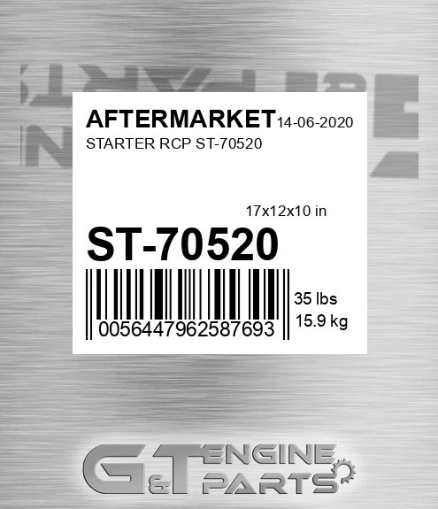ST-70520 Starter Rcp St-70520 for AFTERMARKET