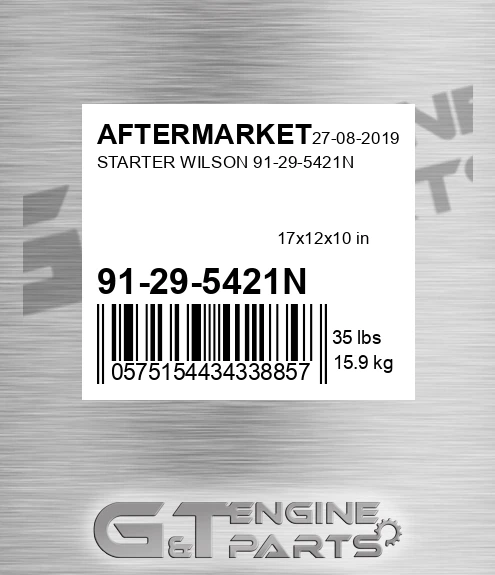 91-29-5421N Starter Wilson 91-29-5421n for AFTERMARKET