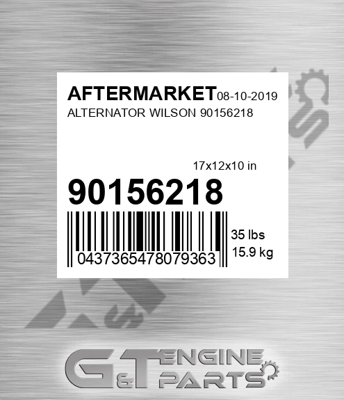 90156218 Alternator Wilson 90156218 for AFTERMARKET