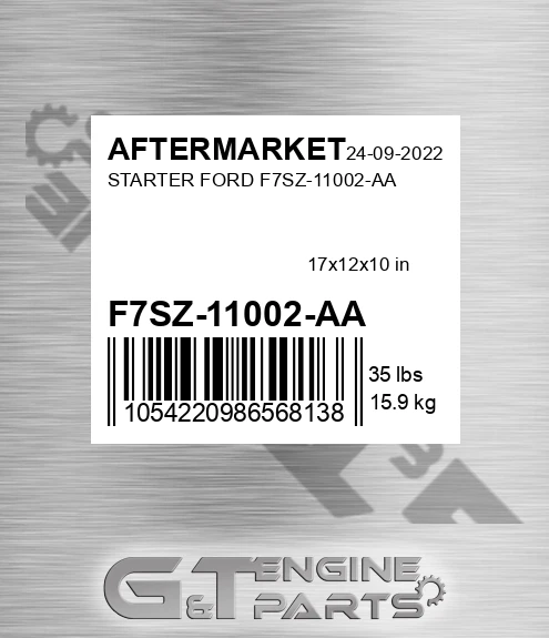 F7SZ-11002-AA Starter Ford F7sz-11002-aa for AFTERMARKET