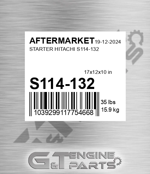 S114-132 Starter Hitachi S114-132 for AFTERMARKET