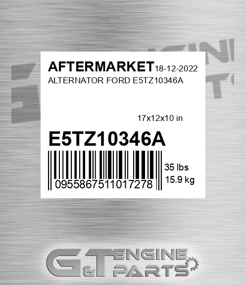 E5TZ10346A Alternator Ford E5tz10346a for AFTERMARKET
