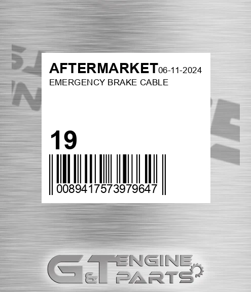 19 Emergency Brake Cable