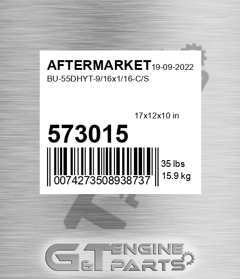 573-015 Bu-55dhyt-9/16x1/16-c/s