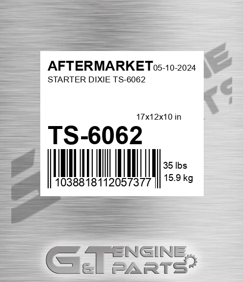 TS-6062 Starter Dixie Ts-6062 for AFTERMARKET