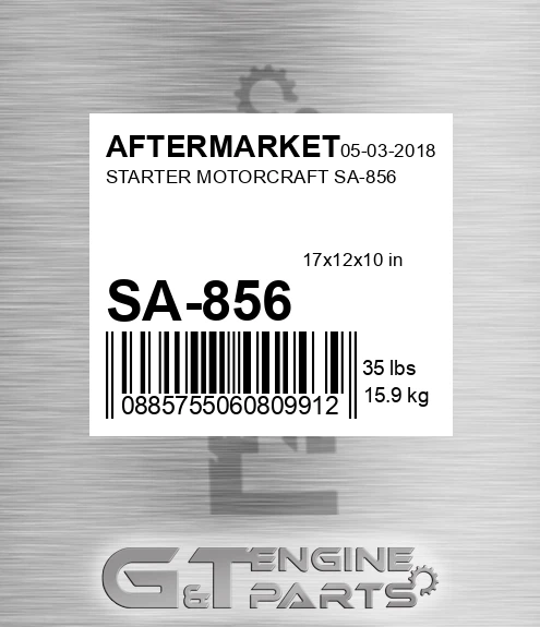 SA-856 Starter Motorcraft Sa-856 for AFTERMARKET