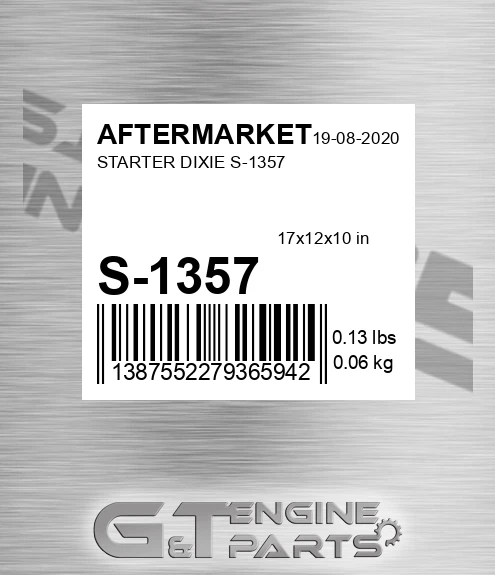 S-1357 Starter Dixie S-1357