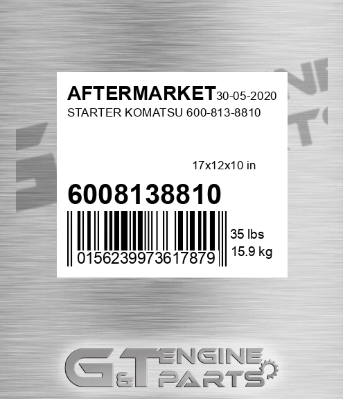 6008138810 Starter Komatsu for AFTERMARKET