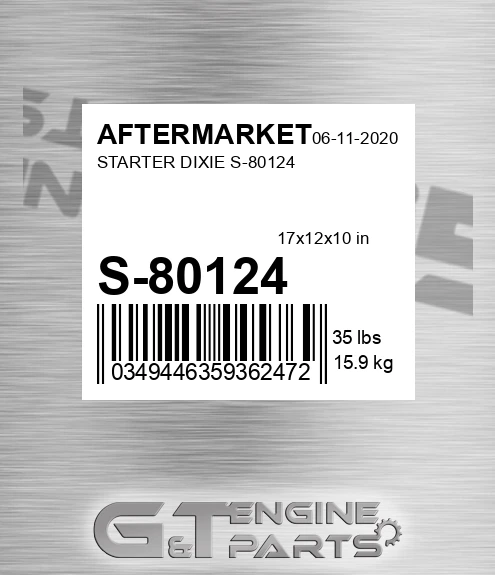 S-80124 Starter Dixie S-80124 for AFTERMARKET