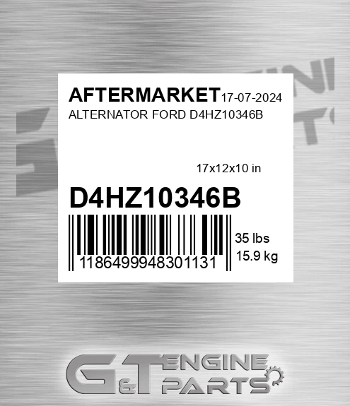 D4HZ10346B Alternator Ford D4hz10346b for AFTERMARKET