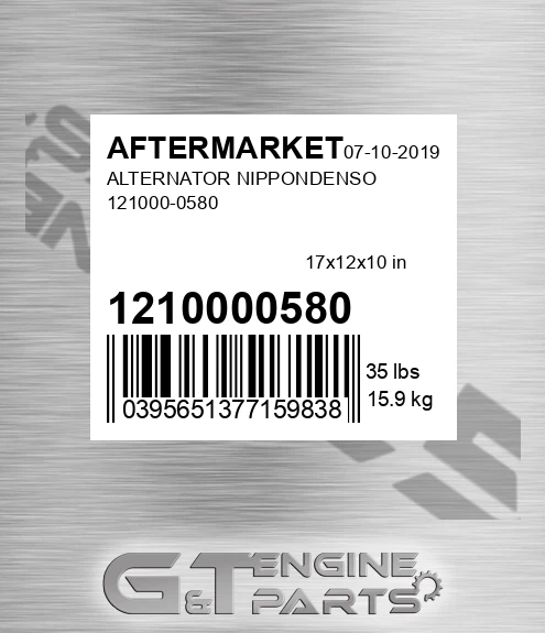 1210000580 Alternator Nippondenso