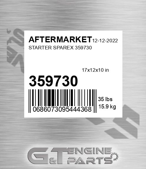 359730 Starter Sparex for AFTERMARKET