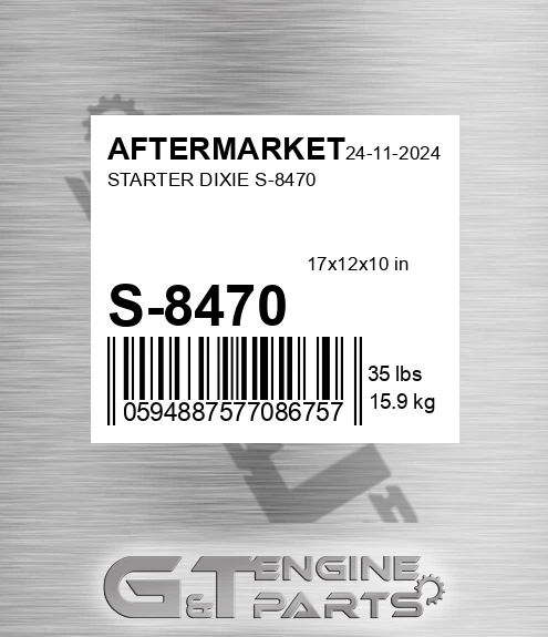 S-8470 Starter Dixie S-8470 for AFTERMARKET