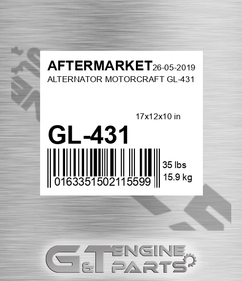 GL-431 Alternator Motorcraft Gl-431 for AFTERMARKET