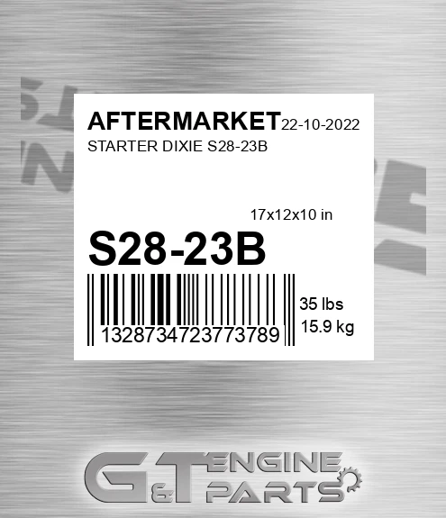 S28-23B Starter Dixie S28-23b for AFTERMARKET