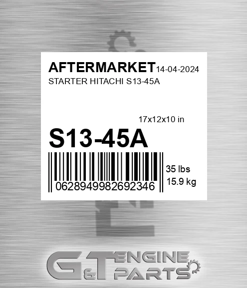 S13-45A Starter Hitachi S13-45a for AFTERMARKET