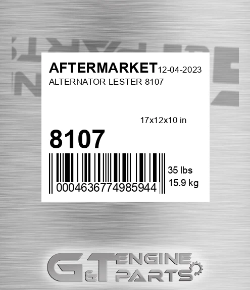 8107 Alternator Lester