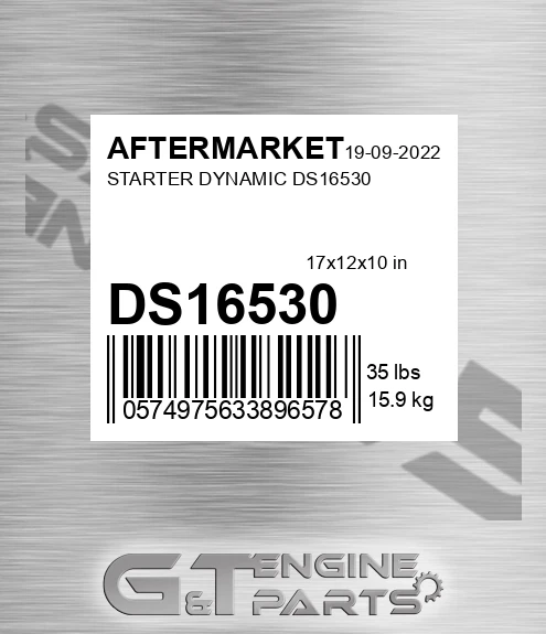 DS16530 Starter Dynamic for AFTERMARKET