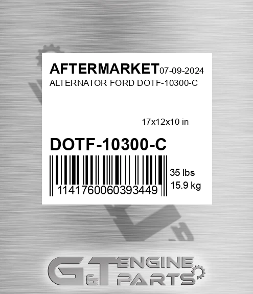 DOTF-10300-C Alternator Ford Dotf-10300-c for AFTERMARKET