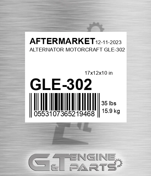 GLE-302 Alternator Motorcraft Gle-302 for AFTERMARKET