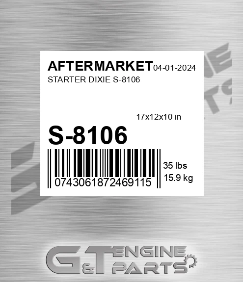 S-8106 Starter Dixie S-8106