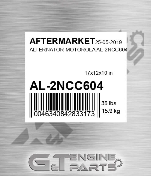 AL-2NCC604 Alternator Motorola Al-2ncc604 for AFTERMARKET