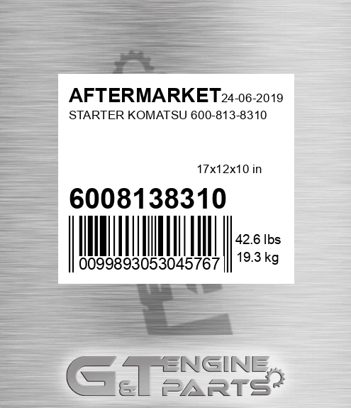 6008138310 Starter Komatsu for AFTERMARKET