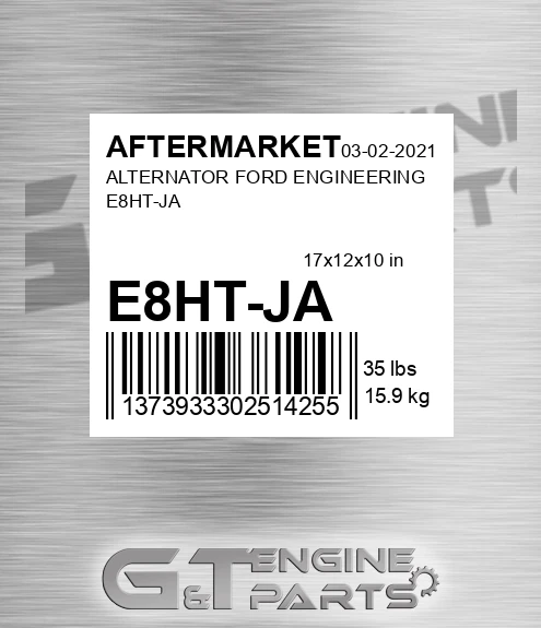 E8HT-JA Alternator Ford Engineering E8ht-ja for AFTERMARKET
