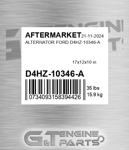 D4HZ-10346-A Alternator Ford D4hz-10346-a for AFTERMARKET