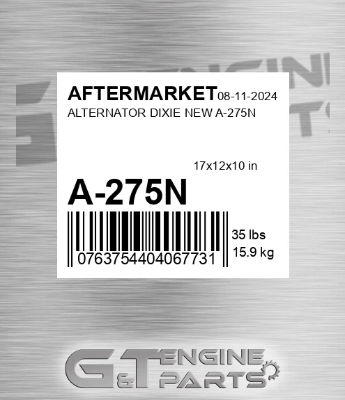 A-275N Alternator Dixie New A-275n for AFTERMARKET