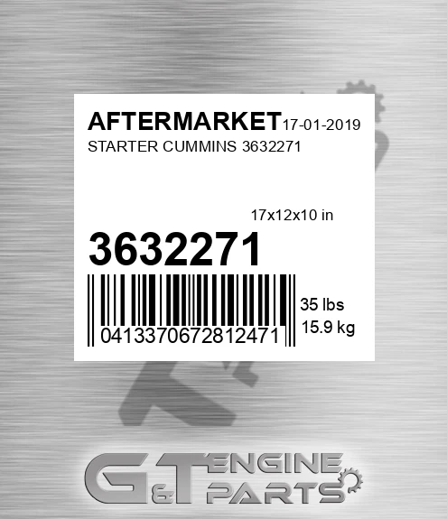 3632271 Starter Cummins for AFTERMARKET