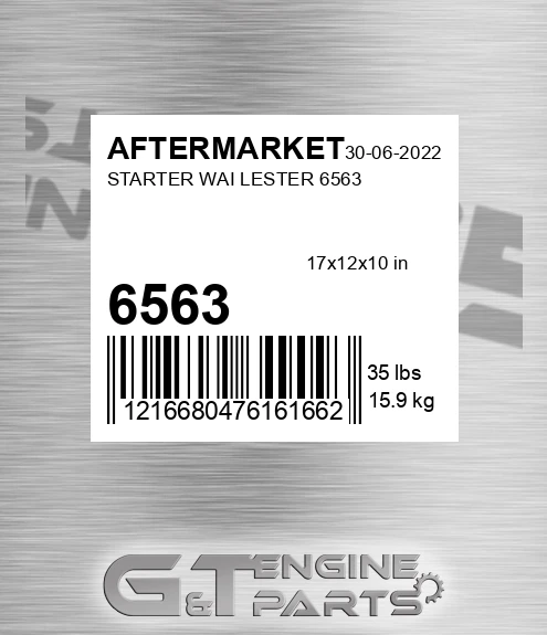 6563 Starter Wai Lester for AFTERMARKET
