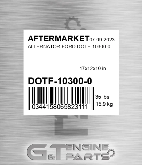 DOTF-10300-0 Alternator Ford Dotf-10300-0 for AFTERMARKET
