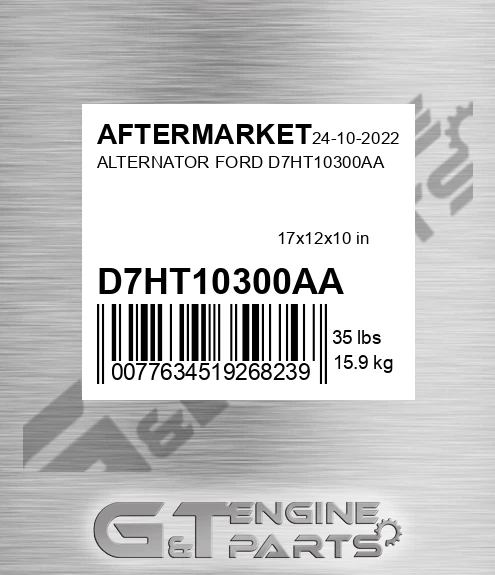 D7HT10300AA Alternator Ford D7ht10300aa for AFTERMARKET