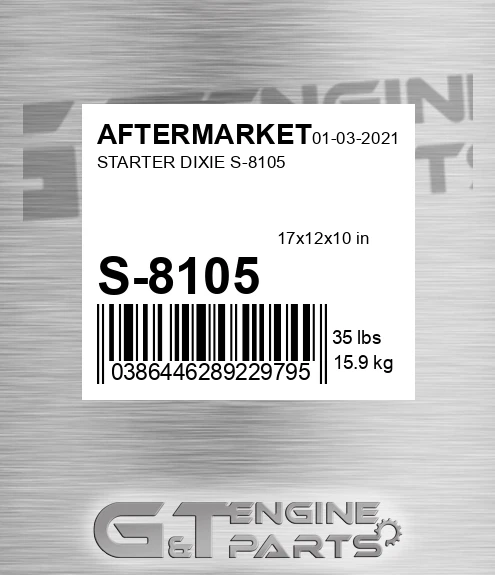 S-8105 Starter Dixie S-8105