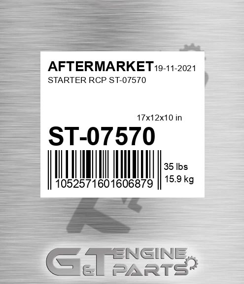 ST-07570 Starter Rcp St-07570 for AFTERMARKET