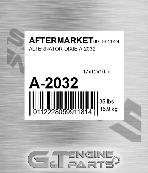 A-2032 Alternator Dixie A-2032 for AFTERMARKET