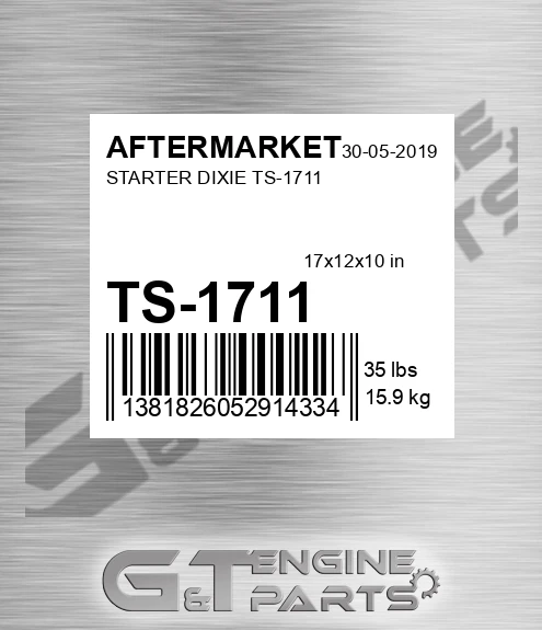 TS-1711 Starter Dixie Ts-1711 for AFTERMARKET