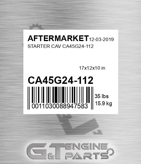CA45G24-112 Starter Cav Ca45g24-112 for AFTERMARKET