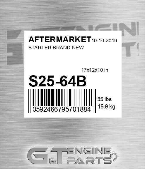 S25-64B Starter Brand New for AFTERMARKET