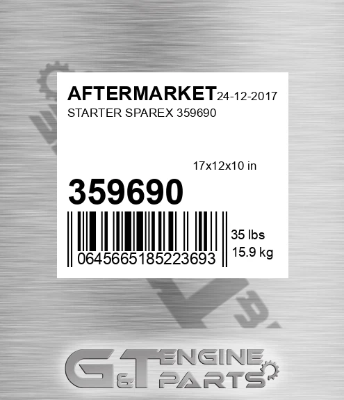 359690 Starter Sparex for AFTERMARKET